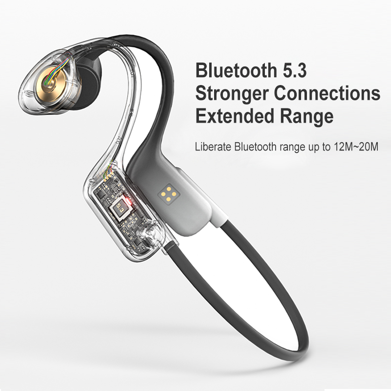 ナイトラン 16G メモリスイム防水真のワイヤレスオープンイヤー骨伝導 Bluetooth ヘッドフォン