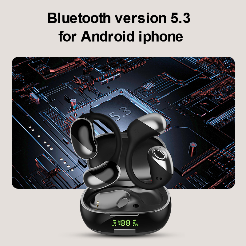 Bluetooth 磁気ノイズ キャンセリング イヤフォン ビジネス オープンイヤー ヘッドフォン